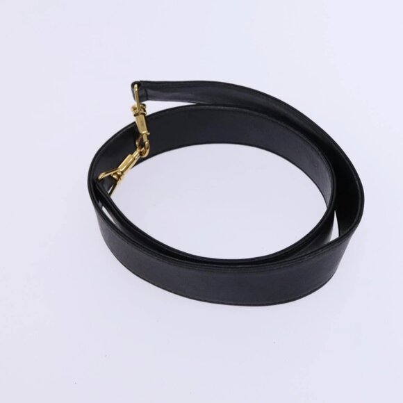 GUCCI Bamboo Hand Bag Leather 2way Black Gold Auth - Picture 10 of 16